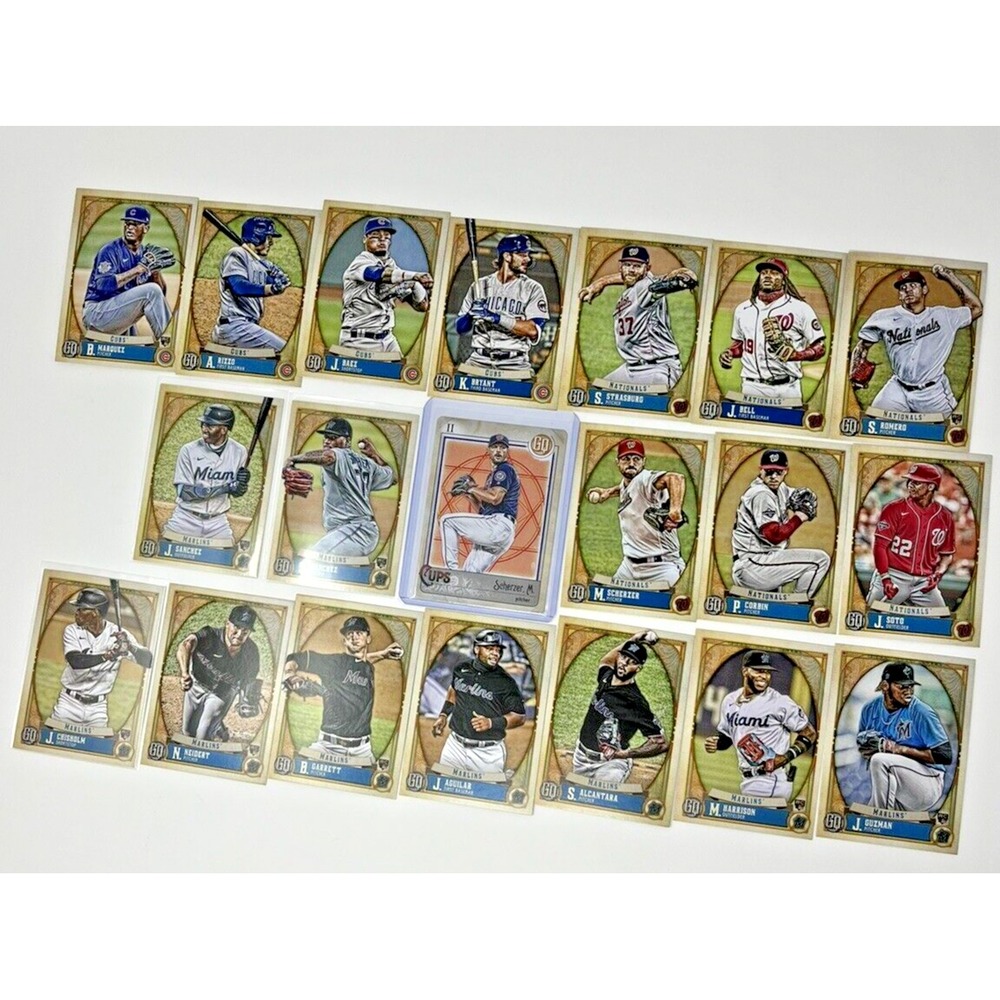 MLB Topps Gypsy Queen Card Lot Juan Soto Max Scherzer Jazz Chisholm 2021 Cards